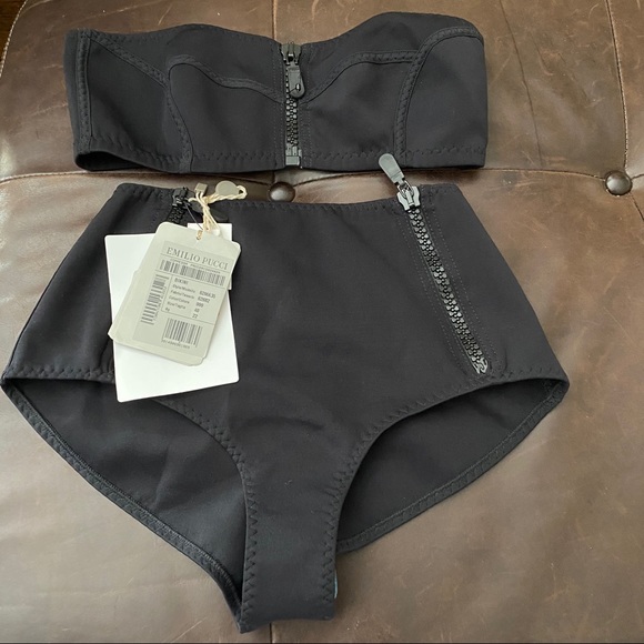 Emilio Pucci 2 piece Black Swimsuit IT 40 or US 6 - Picture 6 of 6